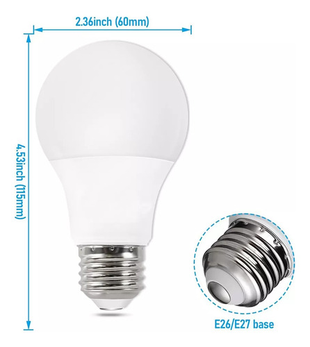 Banna 8 Focos Led Ahorrador Con Sensor De Movimiento 9w E27