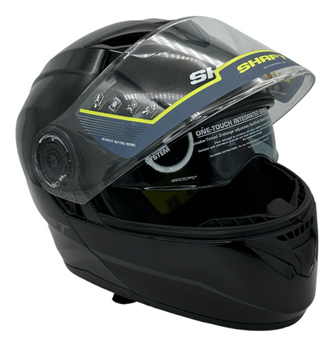 Casco Abatible Shaft 3690 Sólido Doble Visor Transparente