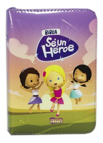 Biblia Para Niñas Sé Un Héroe Tla Vinil Rosa Con Cierre