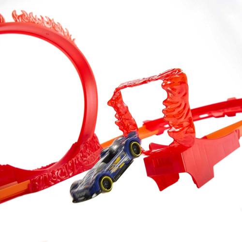 Hot Wheels Track Builder Playset Flame Stunt Pack With 16...