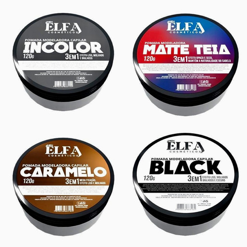 Imagem 2 de 10 de Pomada Modeladora Elfa For Man Oferta 20 Unidades Atacado