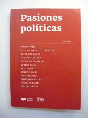 Pasiones Políticas, Virno / Hardt, Ed. Quadrata