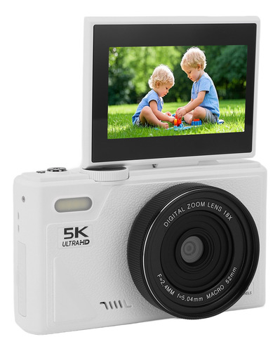 Cámara De Vídeo Digital 5k 75mp Hd Con Zoom 18x, Enfoque Aut