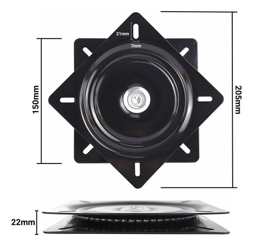 Base Giratoria Rodamiento De Bolas 15cm / Toolstore