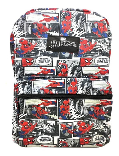 Mochila Spiderman Marvel Pattern Line Comic Espalda 17 PuLG