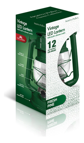 Linterna Led Con Dimmer Vintage A Pilas D North Point Linterna Verde Oscuro