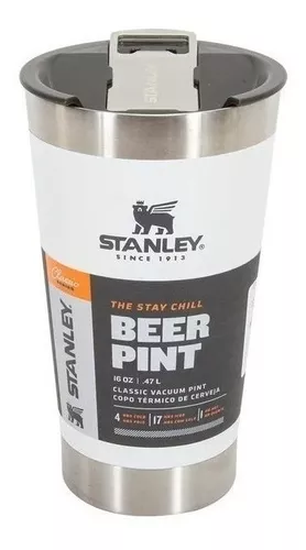 Vaso Térmico Stanley 473ml Blanco - Pinta Cerveza - Destapador