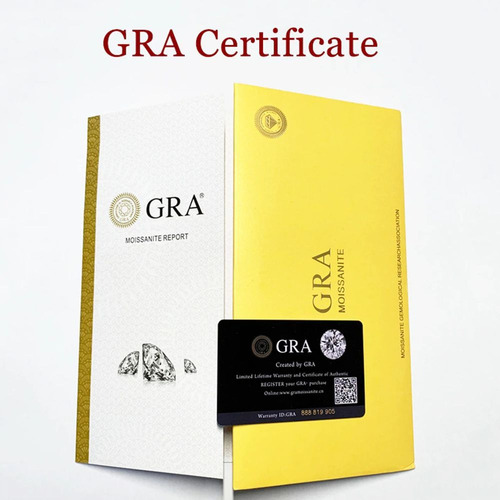 1 Gema De Moissanita D Vvs1 Lapidação Brilhante De 6mm 1 Ct