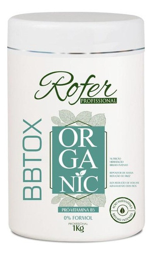 Melhor Botox Orgânico Zero Formol Rofer Profissional 1kg