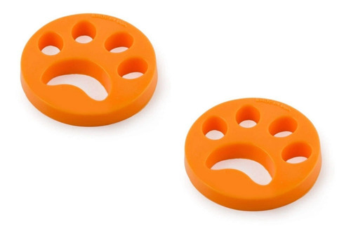 Removedor Quita Pelos De Mascotas, Kit X2 Unidades Color Naranja