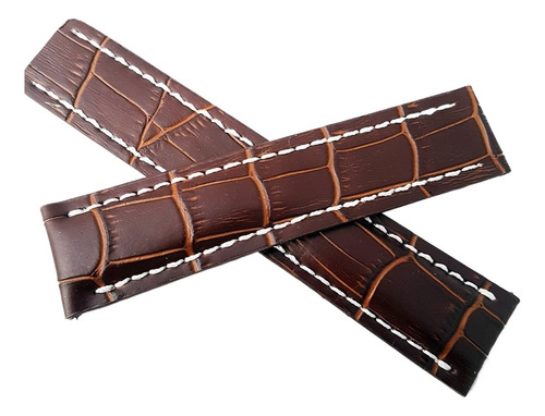 Correa Cafe 24mm For Breitling Navitimer Envio Inmediato