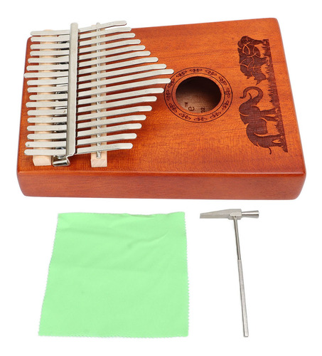 Instrumento De Piano Kalimba, 17 Teclas, Martillo Para Tocar