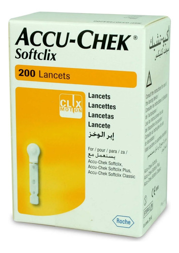 200 Lancetas Accu Chek Softclix / En Caja / Envio Gratis