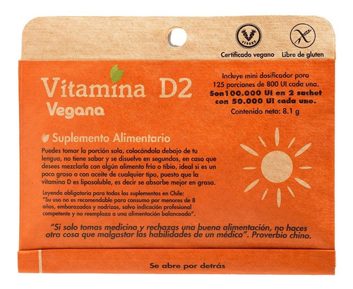 Vitamina D2 Dulzura. Agro Servicio.