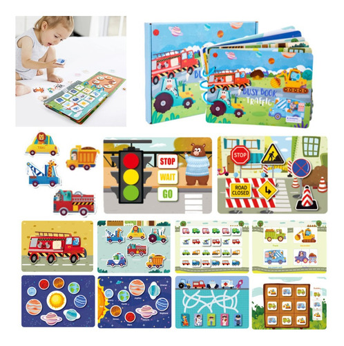 Libros Montessori Para Bebés Con Velcro
