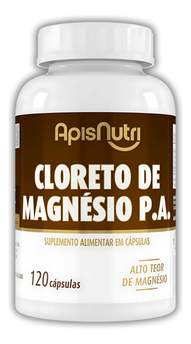 Cloreto De Magnésio Pa Apisnutri 120 Cápsulas Pote