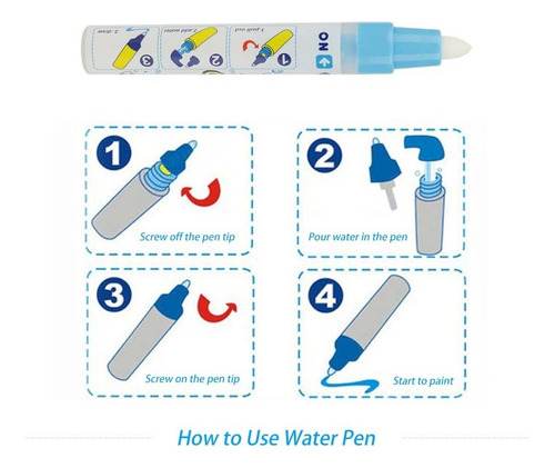 Libro De Dibujo Mágico Para Colorear Agua Con Pluma Niños Ni