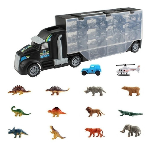 Imagen 2 de 4 de Jurassic Park Camión Con Dinosaurios Y Animales Bestoys