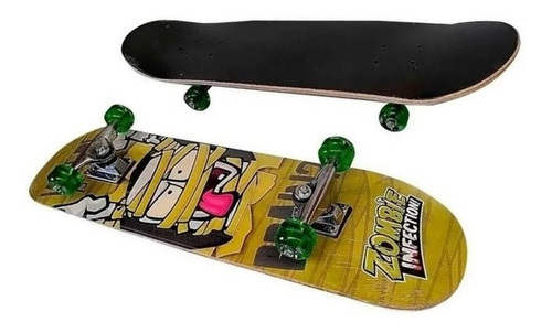 Imagen 5 de 10 de Skate Patineta Zombie Infection Original 80cm X 20cm / C
