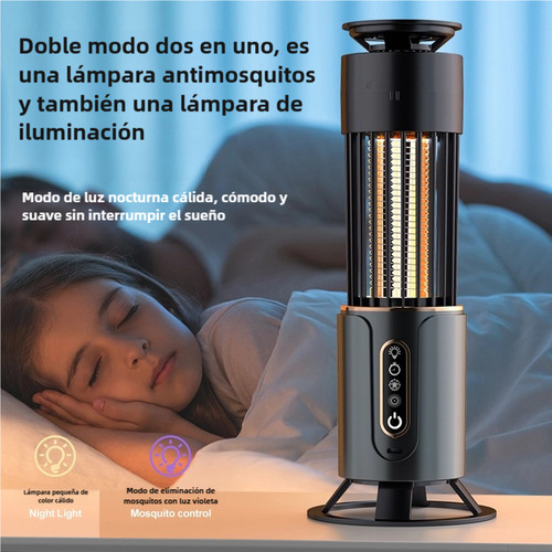 Lámpara Repelente Eléctrica Recargable Mata Mosquitos Mosca 4500V