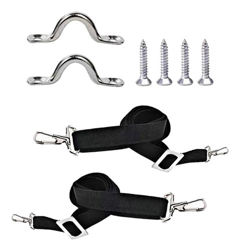 2 Uds Correas Ajustables Bimini Top Tie Down Con Bucles Y