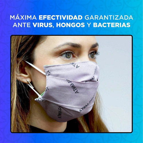 Imagen 7 de 10 de Barbijo Atom Protect Original X 5 Uni Anmat Lavable Conicet
