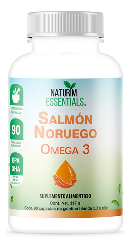 Omega 3 Salmón Noruego Naturim Essentials 90 Cápsulas De Gel