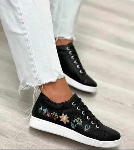 Zapatillas Flores Bordadas | MercadoLibre