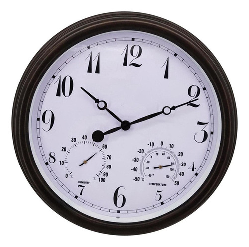 Reloj De Exterior Vintage Con Temperatura Y Humedad