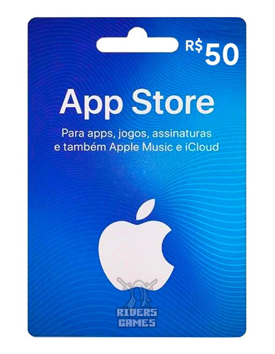 Cartão Gift Card App Store R$ 50 Reais - Itunes Apple Brasil