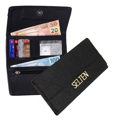 Imagem 6 de 6 de Bolsa Feminina Com Carteira Promoção Queima De Estoque