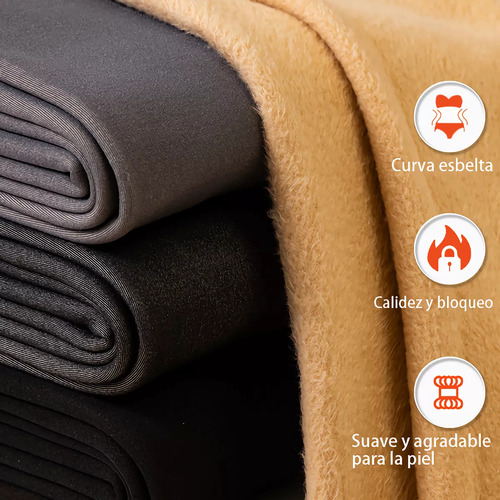 Medias Térmicas Malla Afelpada Leggins Traslucidas Moda Dama