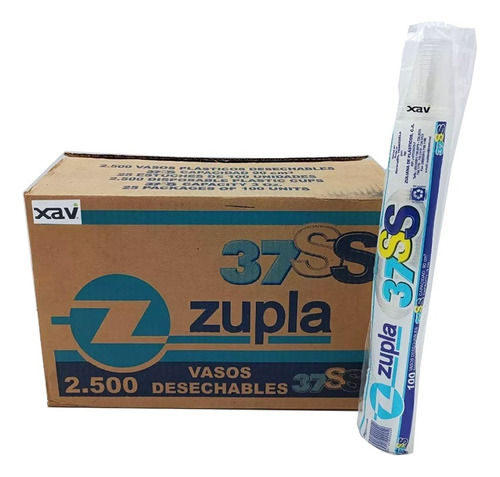 Caja 25x100 Vaso Plastico Desechable 3oz V37 Zupla 4709 Xavi