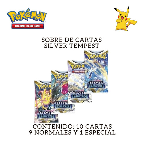 Pokemon Sobres De Cartas Coleccionables Silver Tempest