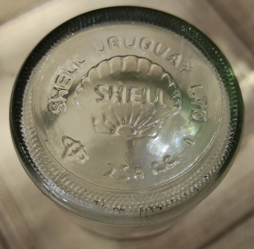 Antiguo Frasco Marca Shell Uruguay De 250cc Transparente