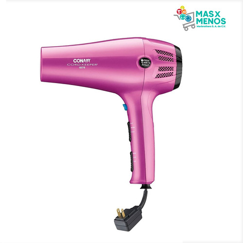 Secadora De Cabello Conair Pink Edition Cable Retractil 209bcx 1875w Cool Shot Control Frizz Rosa 110v