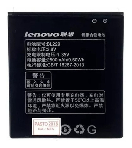 Bateria Lenovo Bl229 2500mah A8 A806 A808t Tienda 