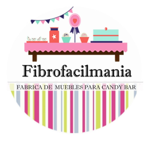 Imagen 2 de 10 de Mesas Candy Bar Desarmables 9mm Mdf Kit X 2 Unidades
