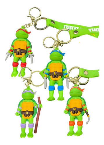 Llavero Importado Tortuga Ninja Silicona Calidad Premium 9cm