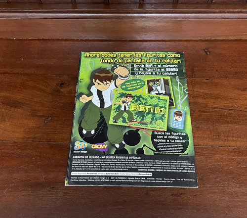 Album De Figuritas Ben 10 Cartoon Network Cromy Incompleto (Usado)