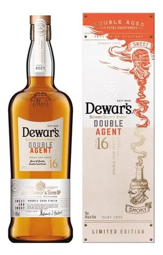 Whisky Dewars 16 Años Double Agent X1000cc