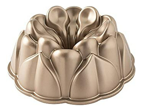 Nordic Ware Moldeada Magnolia Aluminio Bundt Pan, 10 De Copa