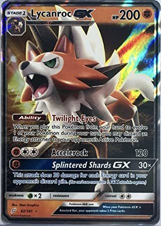 Licanroc Gx Carta Pokémon Original+10cartas+regalos