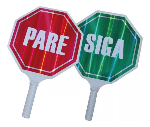 Paleta Pare / Siga Reflectiva 30*30 Señal Control Trafico