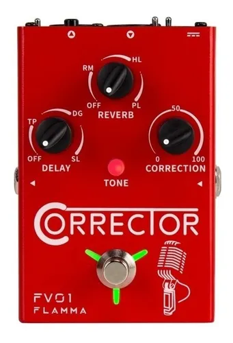 Pedal de efecto Flamma FV01 rojo
