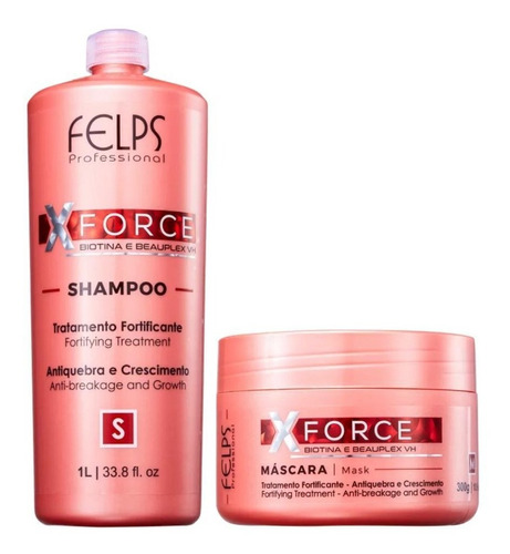 Felps Xforce Shampoo 1l + Máscara 300g 