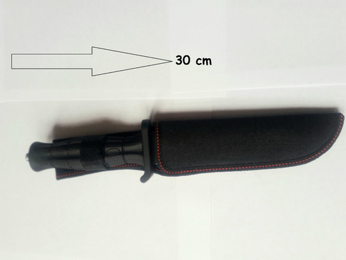 Cuchillo Militar Negro Puñal Daga En Acero Para Camping