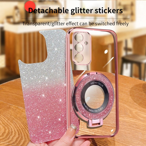 Funda Tpu Con Brillo Y Soporte Circular Para Samsung