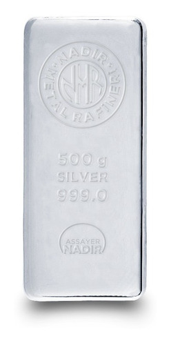 Lingote De Plata Pura 999 De 500 Gramos Nadir Certifica