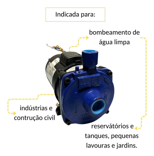 Bomba Centrífuga Ksb Hydrobloc C500n 0,5 Cv Trif. 220/380v